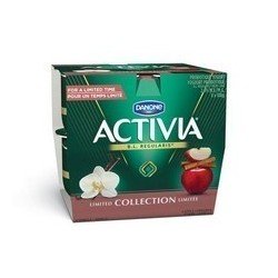 Danone Activia Yogurt Vanilla Apple Cinnamon 8 x 100 g