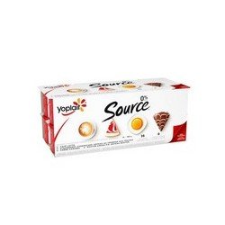 Yoplait Source Cafe Latte/Strawberry Cheesecake/Creme Caramel/Boston Cream Pie 16 x 100 g
