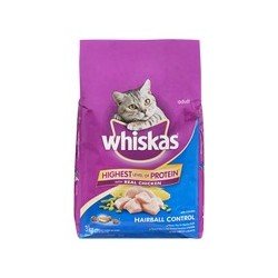 Whiskas Dry Cat Food Hairball Control with Chicken 3 kg