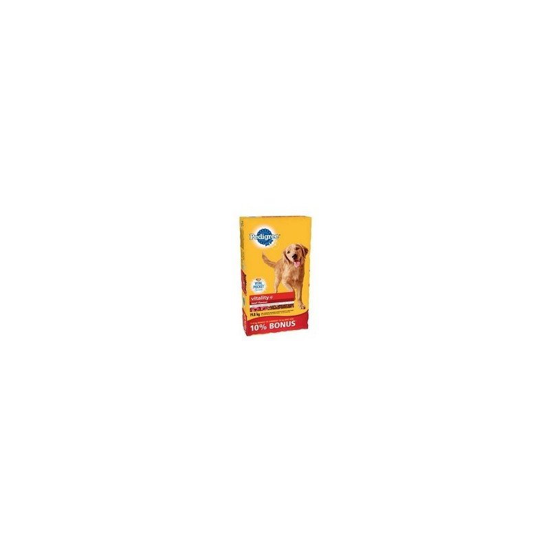 Pedigree Dry Dog Food Vitality+ For Adult Dogs Beef 19.8 kg