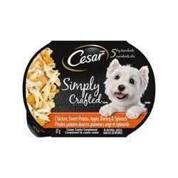 Cesar Simply Crafted Wet Dog Food Chicken-Sweet Potato-Apple-Barley & Spinach 37 g