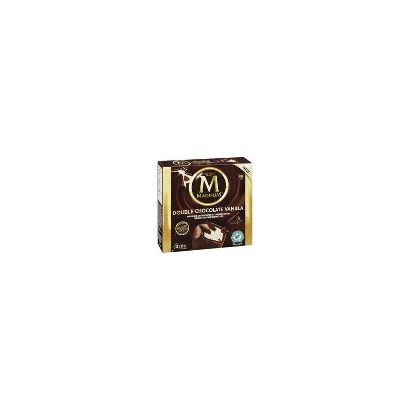 Magnum Ice Cream Bars Double Chocolate Vanilla 3 x 90 ml