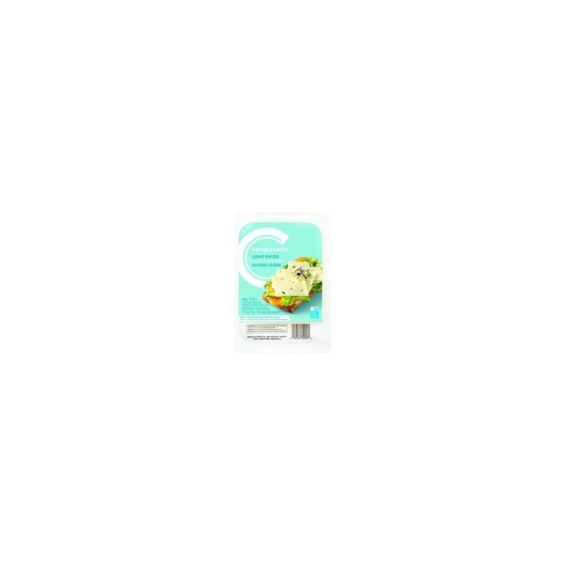 Compliments Cheese Slices Light Swiss 150 g