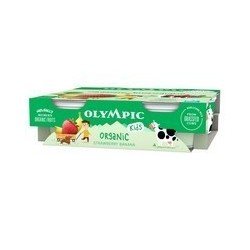 Olympic Organic Kids Yogurt Strawberry Banana 4 x 90 g