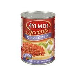 Aylmer Accents Garlic & Olive Oil Petite Cut Stewed Tomatoes 540 ml
