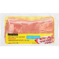 No Name Sliced Mild Sugar Cured Bacon Reduced Salt 500 g