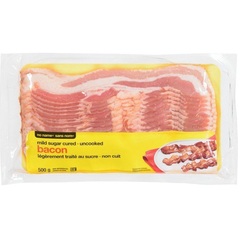 No Name Sliced Mild Sugar Cured Bacon 500 g