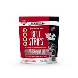 Chewmasters Steakhouse Beef Strips Dog Treats 709 g