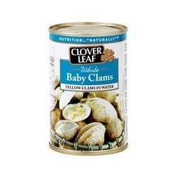 Clover Leaf Whole Baby Clams Yellow Clams in Water 142 g