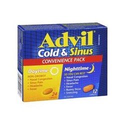 Advil Cold & Sinus Convenience Pack Daytime/Nighttime Caplets 24+12's