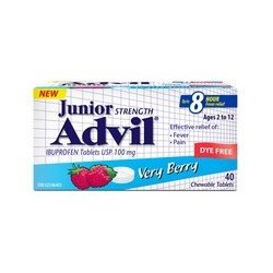 Junior Strength Advil 100 mg Chewable Very Berry 40's