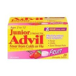 Advil Junior Strength Fever from Colds and Flu Chewable Tablets Fruit 20's