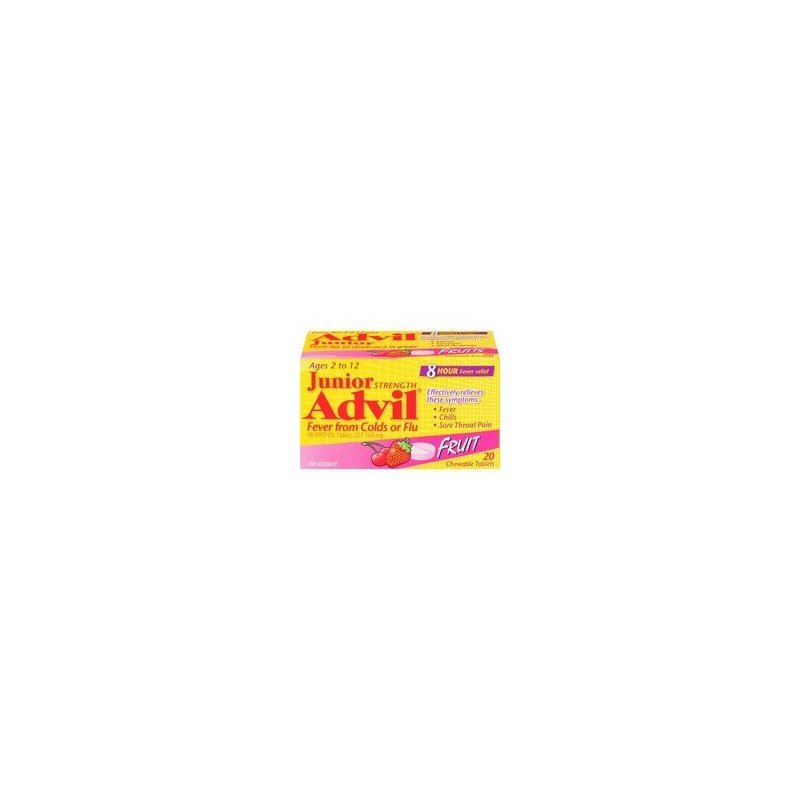 Advil Junior Strength Fever from Colds and Flu Chewable Tablets Fruit 20's