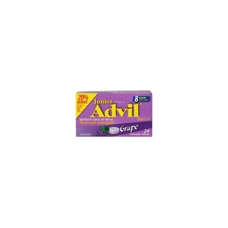 Junior Strength Advil Fever Relief Grape 24’s