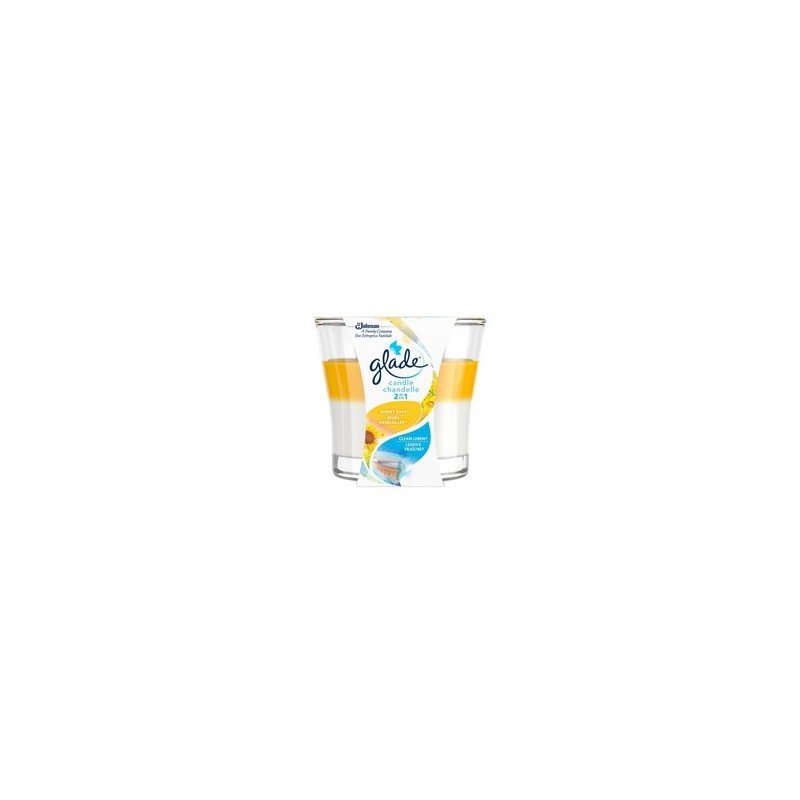 Glade 2-in-1 Scented Candle Sunny Days Clean Linen each