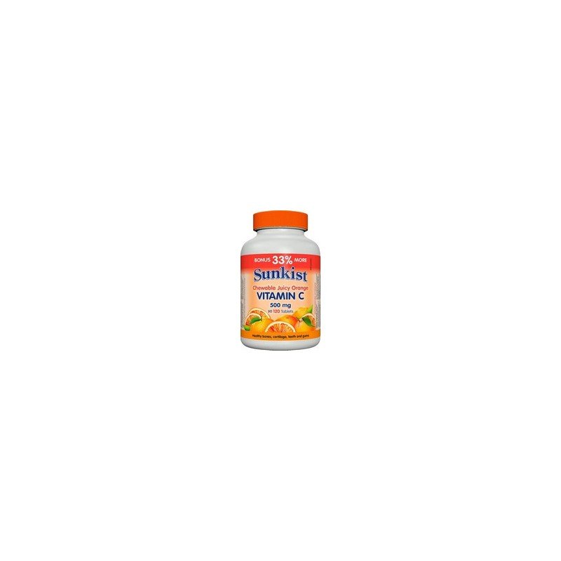 Sunkist Vitamin C Chewable Juicy Orange Tablets 120's
