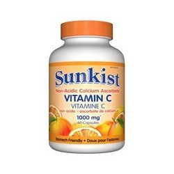 Sunkist Non-Acidic Calcium Ascorbate Vitamin C 1000mg 60's