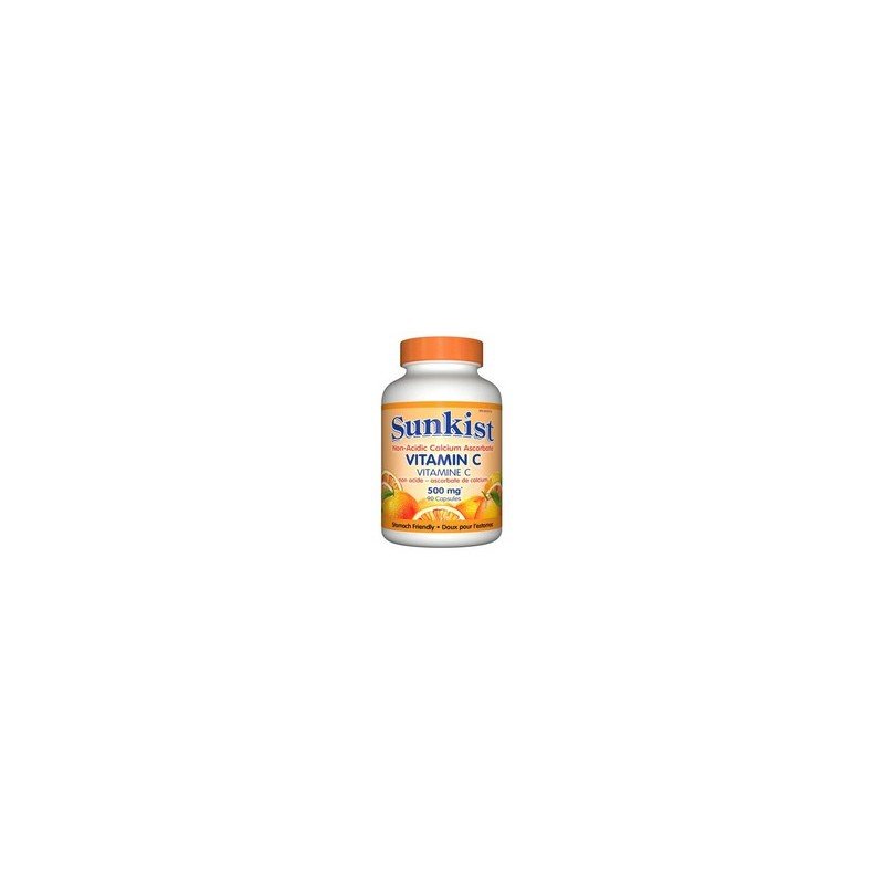 Sunkist Non-Acidic Calcium Ascorbate Vitamin C 500mg 90's