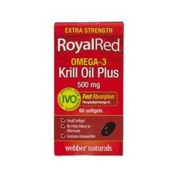 Webber Naturals Extra Strength Royal Red Omega-3 Krill Oil Plus 500 mg Softgels 60’s