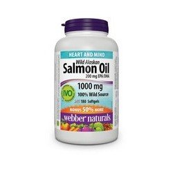 Webber Naturals Wild Alaskan Salmon Oil 1000 mg 180's