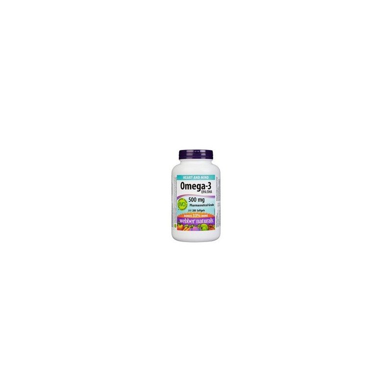 Webber Naturals Omega-3 EPA/DHA 500 mg Softgels 150 + 50 Bonus