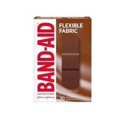 Band-Aid Bandages Flexible Fabric Brown Skin Tone BR55 Assorted Sizes 30’s