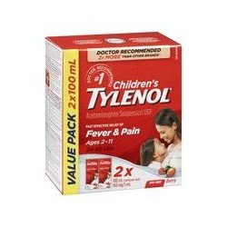 Children’s Tylenol Fever & Pain Berry 2 x 100 ml