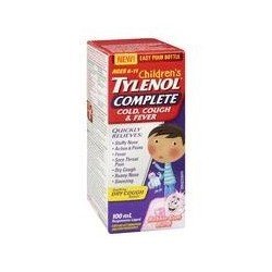 Tylenol Children's Cold Cough & Fever Suspension Liquid Bubblegum 100 ml