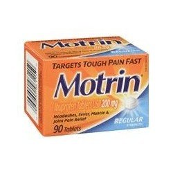 Motrin Ibuprofen Tablets Regular Strength 200 mg 90's