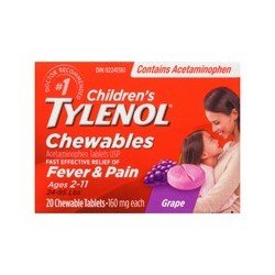 Children’s Tylenol Chewable Fever & Pain 20's
