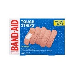 Band-Aid Bandages Tough Strips Value Pack All One Size 60’s