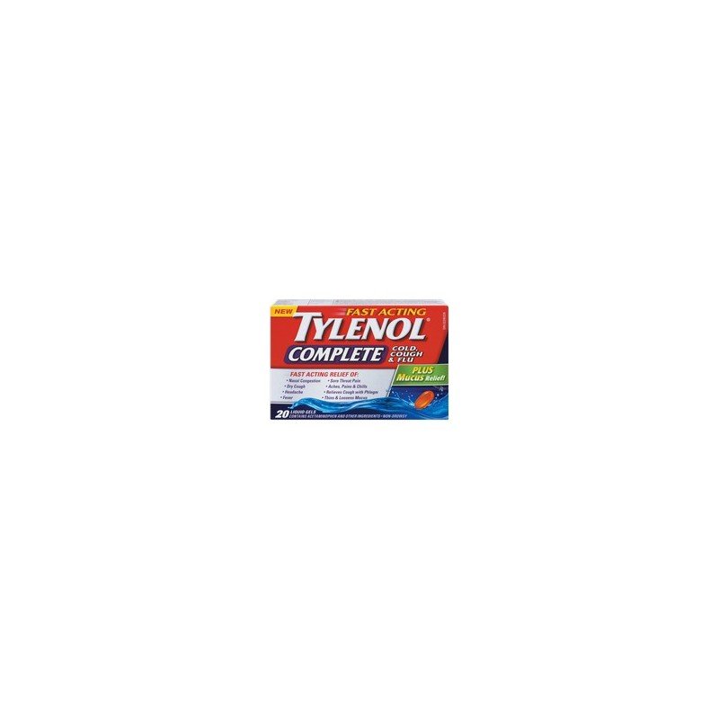 Tylenol Complete Cold Cough & Flu Liquid Gels 20's