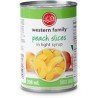 Western Family Peach Slices in Light Syrup 398 ml