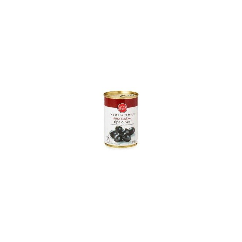 Western Family Pitted Medium Ripe Olives 370 ml