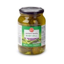 Western Family Baby Dill Pickles with Garlic 500 ml