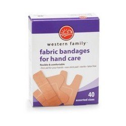 Western Family Fabric Bandages for Hand Care Assorted 40’s