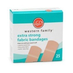 Western Family Extra Strong Fabric Bandages Assorted 25’s