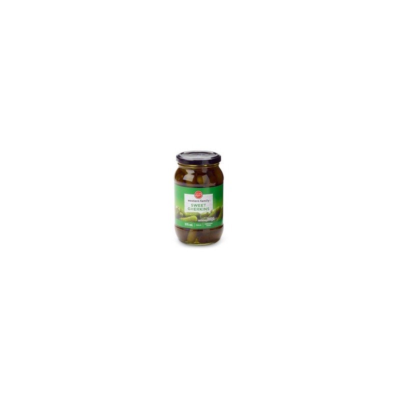 Western Family Sweet Gherkins Pickles 375 ml