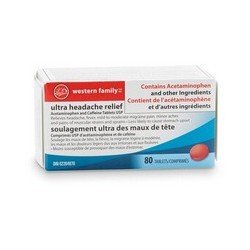 Western Family Ultra Headache Relief Acetaminophen 80’s