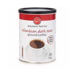 Western Family Colombian Dark Roast Ground Coffee 326 g