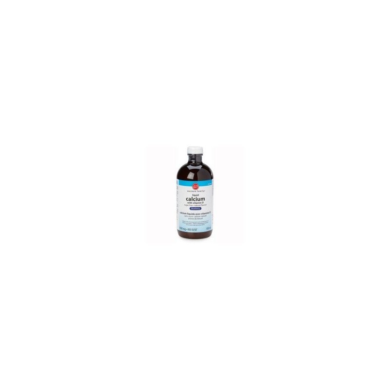 Western Family Liquid Calcium with Vitamin D Blueberry 1000 mg/400IU 500 ml