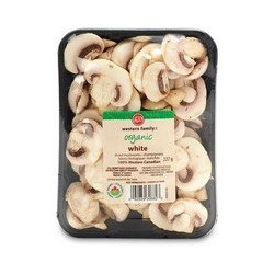Western Family Organic White Sliced Mushrooms 227 g