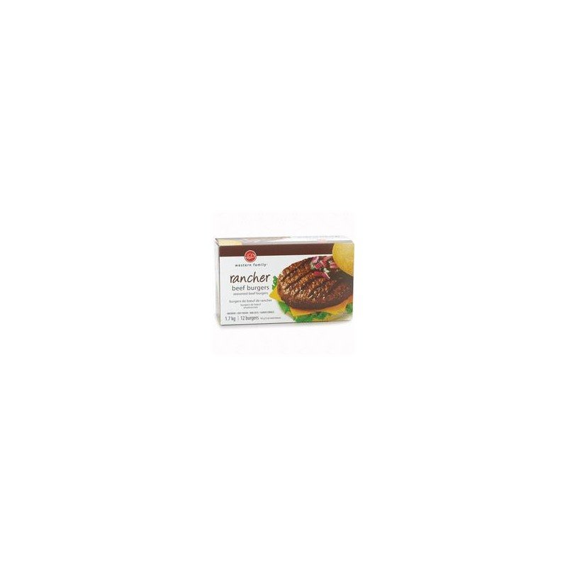 Western Family Rancher Beef Burgers 12's 1.7 kg