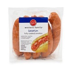Western Family Bavarian Fully Cooked Smokies 600 g