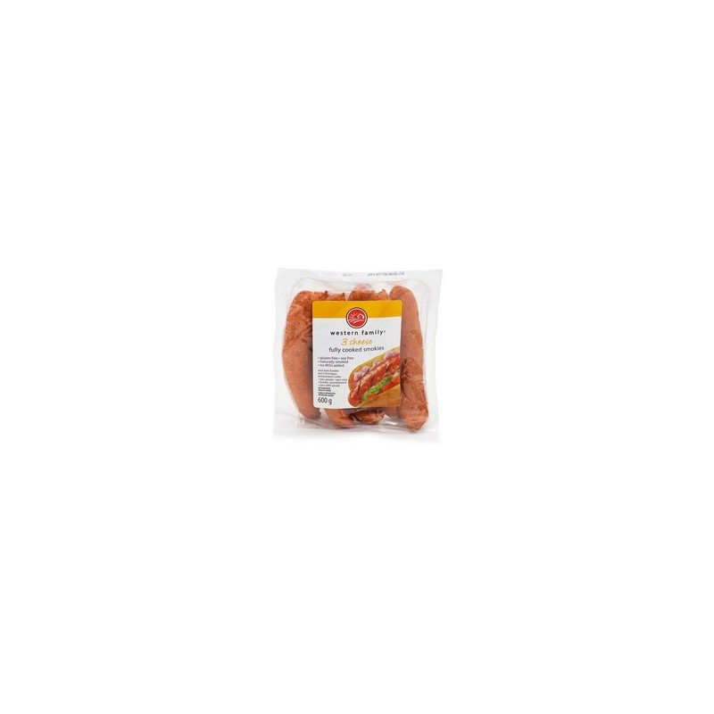 Western Family 3 Cheese Fully Cooked Smokies 600 g
