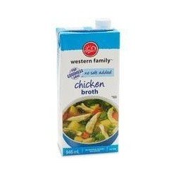 Western Family Chicken Broth No Salt Added 946 ml