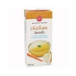 Western Family Chicken Broth 25% Less Sodium 946 ml
