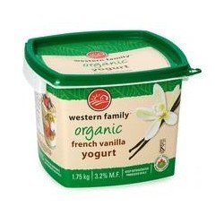 Western Family Organic French Vanilla Yogurt 3.2% 1.75 kg