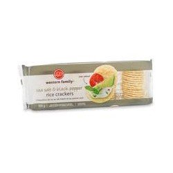 Western Family Sea Salt & Black Pepper Rice Crackers 100 g