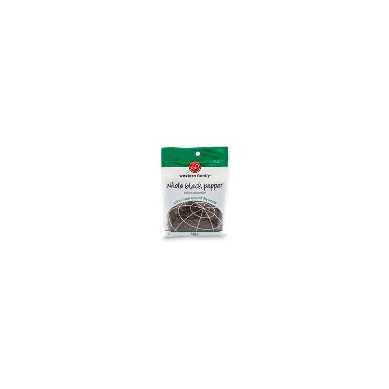 Western Family Whole Black Pepper 120 g